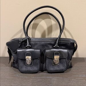 Dooney & Bourke Black Handbag with Dual Pockets